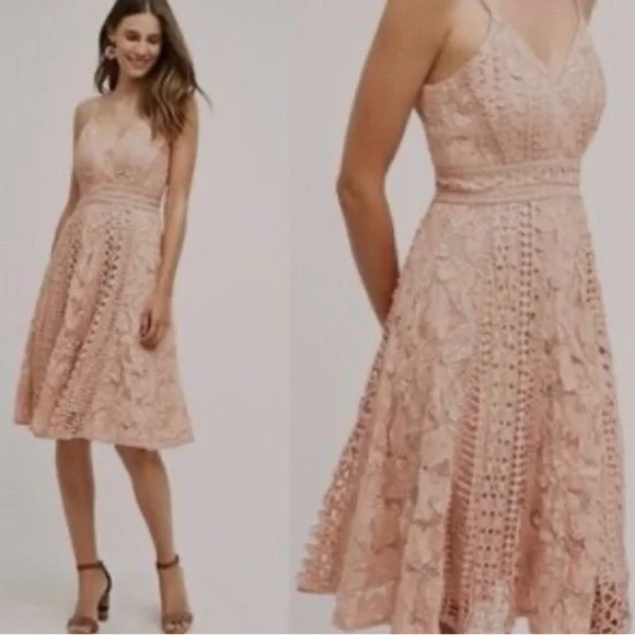 Anthropologie HD Paris EUC Astrid A-line lace dress size 2 - Picture 1 of 8